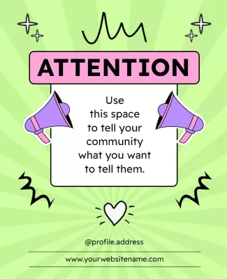 Community Announcement Space Flyer Template