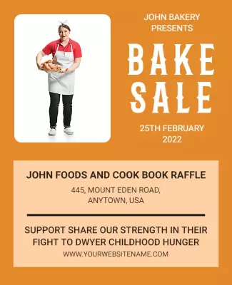 Community Bake Sale Event Flyer Template