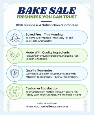 Community Bake Sale Promotion Flyer Template