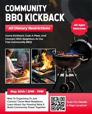 Community BBQ Grill Gathering Event Flyer Template