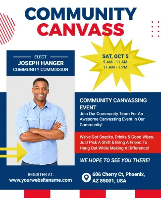 Community Canvassing Event Flyer Template