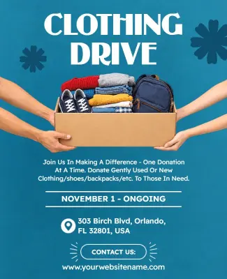 Community Charity Clothing Drive Flyer Template