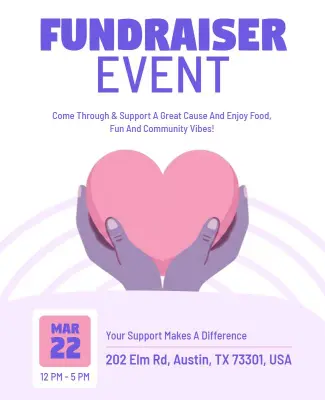 Community Charity Fundraiser Event Flyer Template
