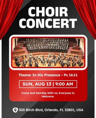 Community Choir Concert Event Poster Template