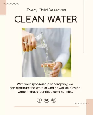 Community Clean Water Initiative Flyer Template