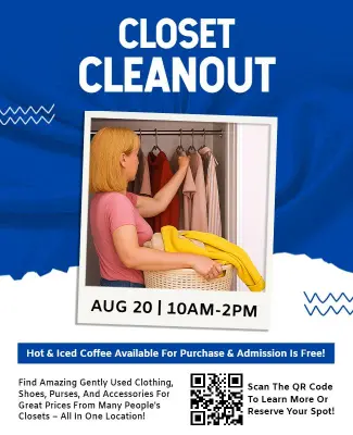 Community Closet Cleanout Sale Flyer Template
