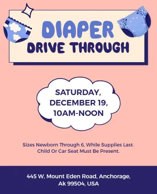 Community Diaper Donation Drive Flyer Template