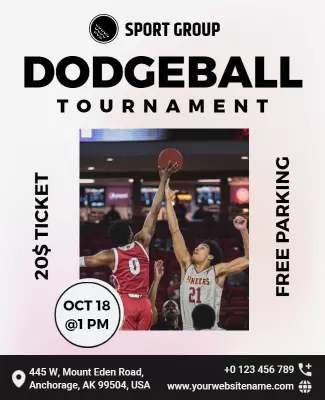 Community Dodgeball Tournament Event Flyer Template