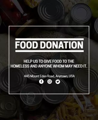 Community Engagement Food Donation Drive Poster Template