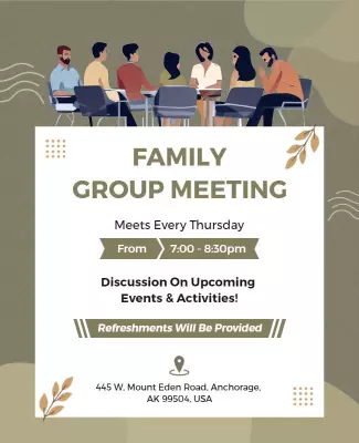 Community Family Group Meeting Flyer Template