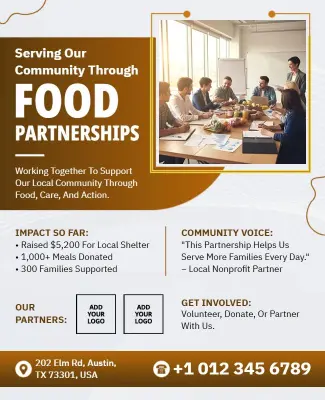 Community Food Partnership Event Flyer Template
