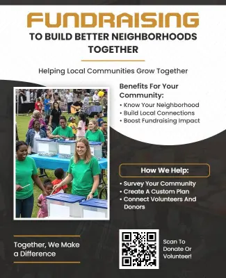 Community Fundraising for Neighborhood Development Flyer Template