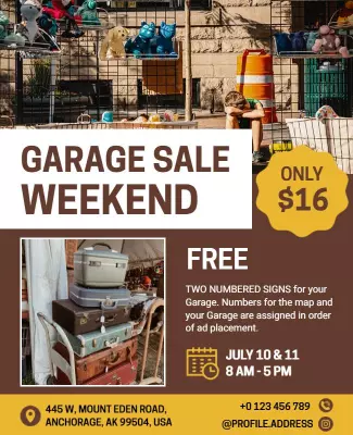Community Garage Sale Weekend Flyer Template