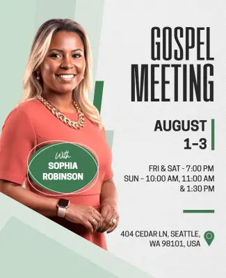 Community Gospel Meeting Event Flyer Template