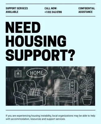 Community Housing Support Poster Template