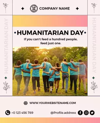 Community Humanitarian Day Event Flyer Template