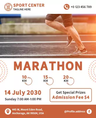 Community Marathon Event Flyer Template
