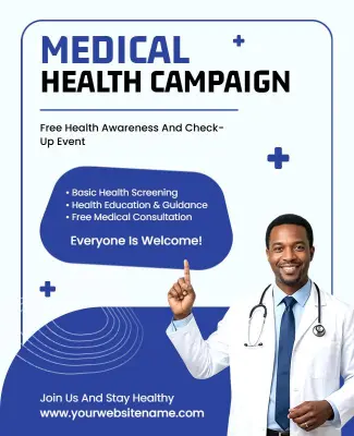 Community Medical Health Campaign Poster Template