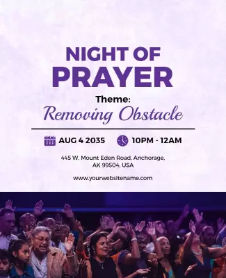 Community Night Of Prayer Event Flyer Template