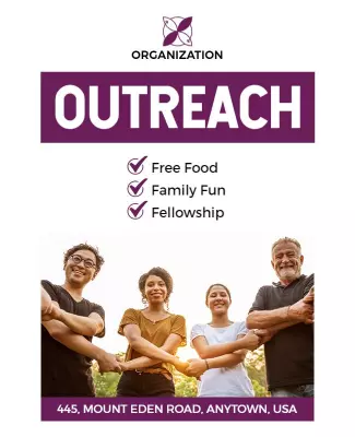 Community Outreach Event with Free Food Flyer Template