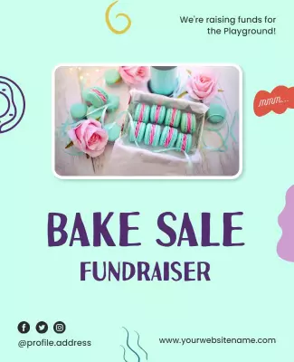 Community Playground Bake Sale Fundraiser Flyer Template