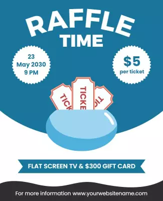 Community Raffle Event and Prizes Flyer Template