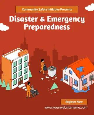 Community Safety Disaster Preparedness Poster Template
