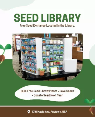 Community Seed Library Event Flyer Template
