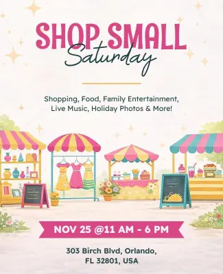 Community Shop Small Saturday Celebration Flyer Template
