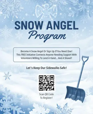 Community Snow Angel Program Volunteer Flyer Template