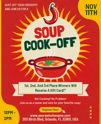 Free Soup Flyer Templates for Fundraisers & Restaurants