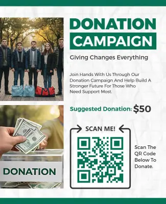 Community Support Donation Campaign Flyer Template
