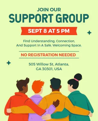 Community Support Group Meeting Flyer Template