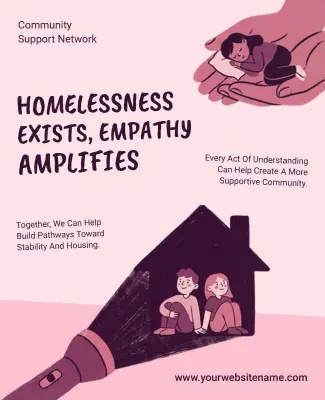 Community Support Network Homelessness Awareness Poster Template