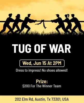 Community Tug of War Competition Flyer Template