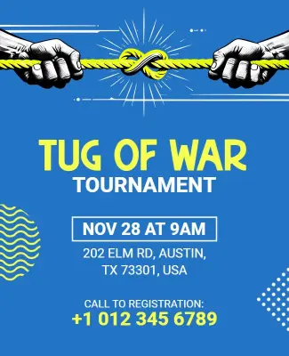 Community Tug of War Tournament Flyer Template