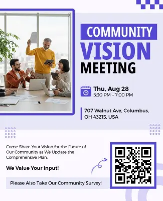 Community Vision Meeting Flyer Template