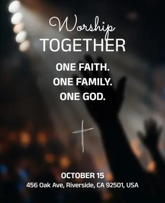 Community Worship Event Poster Template