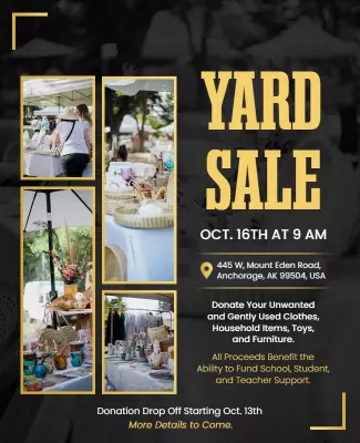 Community Yard Sale Fundraiser Flyer Template