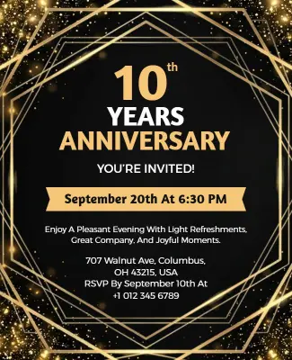 Company Anniversary Celebration Invitation Poster Template