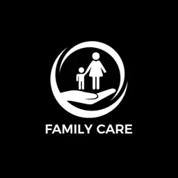Compassionate Black and White Family Care Logo Design Showcasing Love Logo Template