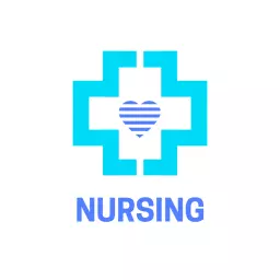 Compassionate Blue Heart Inside Medical Cross Nursing Logo Template
