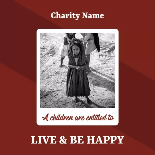 Compassionate Charity Event for Children's Rights Campaign Ad Template