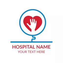 Compassionate Heart and Hand Emblem for Hospital Logo Template