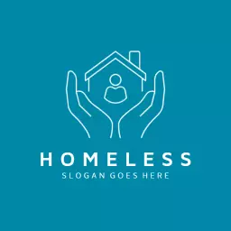 Compassionate Helping Hands for Homeless Support Logo Template