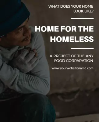 Compassionate Social Awareness Home for the Homeless Poster Template