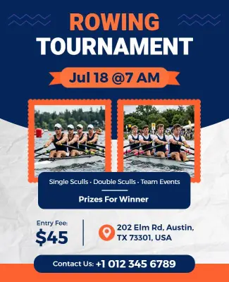 Competitive Rowing Tournament Event Flyer Template