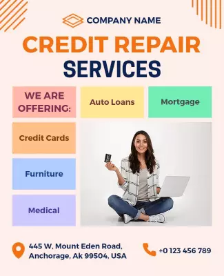 Comprehensive Credit Repair Services Flyer Template