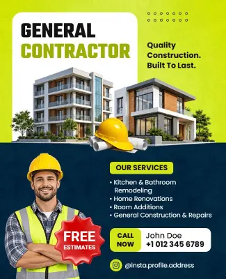 Comprehensive General Contractor Services Flyer Template