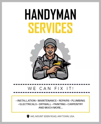 Comprehensive Handyman Repair Services Flyer Template